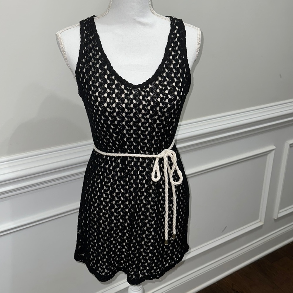 Motherhood Maternity Holed Sleeveless with Rope Detail Tunic Top Dress Sz S - Picture 1 of 8